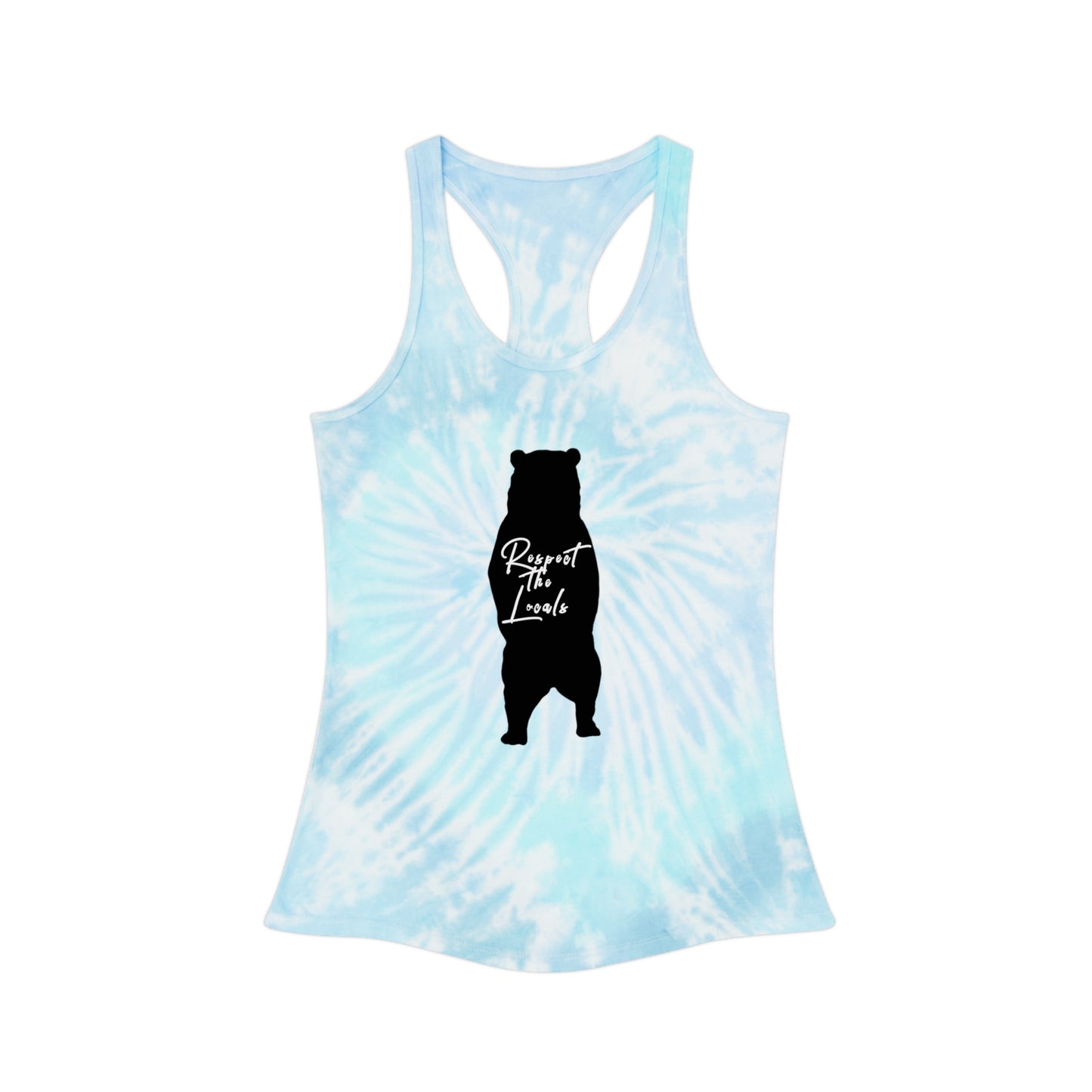 Tie Dye Racerback Lake Tahoe "Respect the Locals" Tank Top